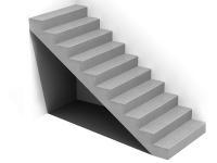 Leier egyenes karú lépcső